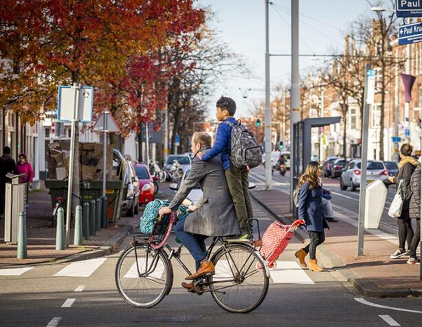 Oefenen met veilig fietsen